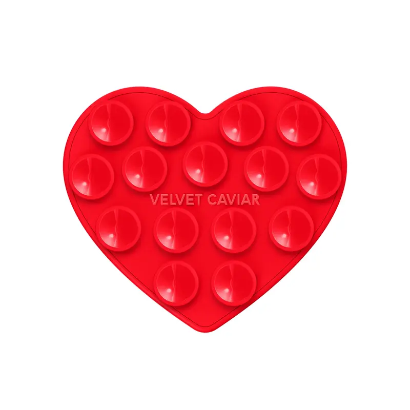 Velvet Caviar Love Red Heart-Shaped MagSafe MightyGrip Magnetic Phone Stand, Non-Slip Adhesive Suction Phone Holder & Mount, High Suction, Glossy-Surface Fit for iPhone, Smartphone Accessory