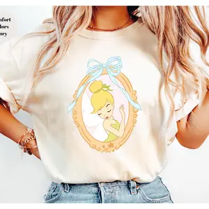 Tinkerbell Mirror Tee, Shirt, Vintage  Tinkerbell Coquette Bow Tee,Fairy Tee,Magic Kingdom shirt, Tinkerbell Tee
