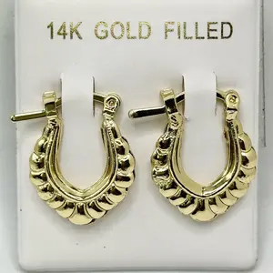 Earrings Small 14k Yellow Gold Filled Hoop Earrings Aretes Argollas Oro Laminado