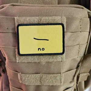 No snake bad drawing parody Gadsden flag meme 2"x3" removable morale patch with hook and loop backing