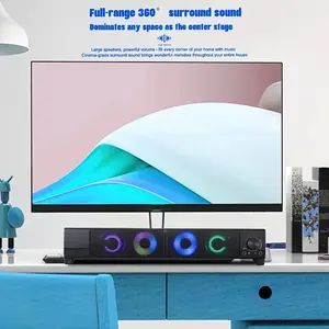 Small Loud Speaker PC, USB Powered Speaker, with 3.5 Wires, Game Speaker with Adapter, Perfect Multimedia Speaker for Game Speaker/home Theater, Desktop Installation, Equipped with Headphone Jack, Black Design., Speaker for Computer And Tv,
