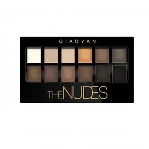 12-Color Nude Eyeshadow Palette, Earthy Tones, Shimmer and Matte Shades, Makeup Kit, Perfect for Everyday Use, Professional Quality