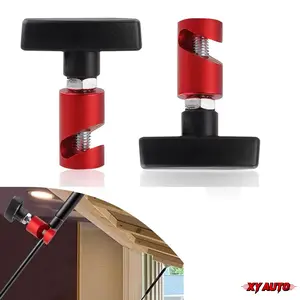2 PCS Multi-Purpose Metal Vehicle Hood Strut Clamp Lifting Tools, Car Engine Hood Support Rod Replacements, Universal Anti-Slip Durable Automotive Support Device Accessories (Red)