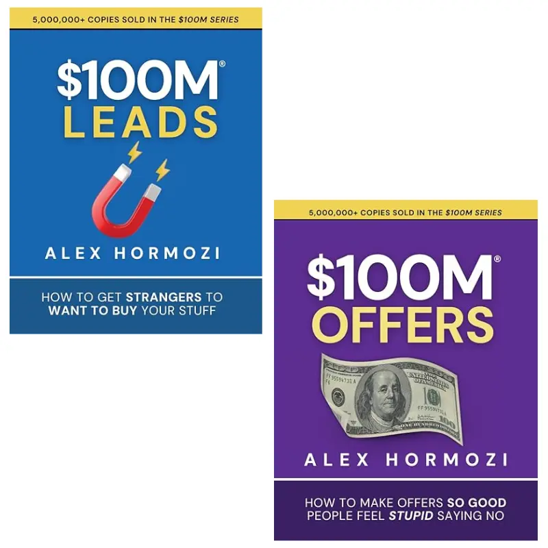 $100M Leads & $100M Offers 2-Book Set by Alex Hormozi | Ultimate Business Growth, Marketing & Sales Collection