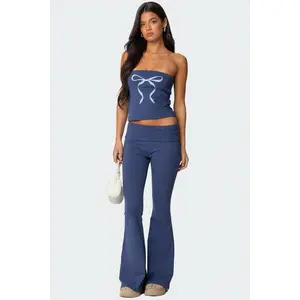 Aiyana Fold Over Flared Leggings Aiyana Fold Over Flared Leggings