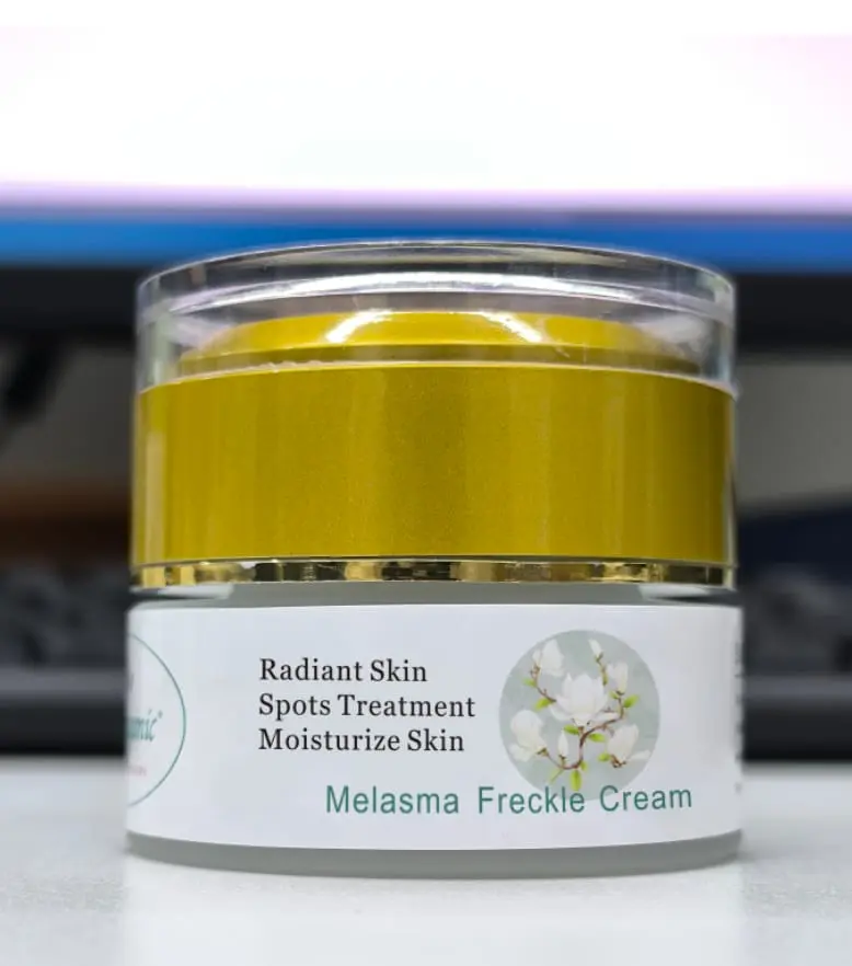 Sha's Organic Skincare Dark Spot Remover Cream - Glycolic Acid & Peony Infused, Freckle & Blemish Spot Treatment Moisturizer, All Skin Types Skin Care Product, 30g