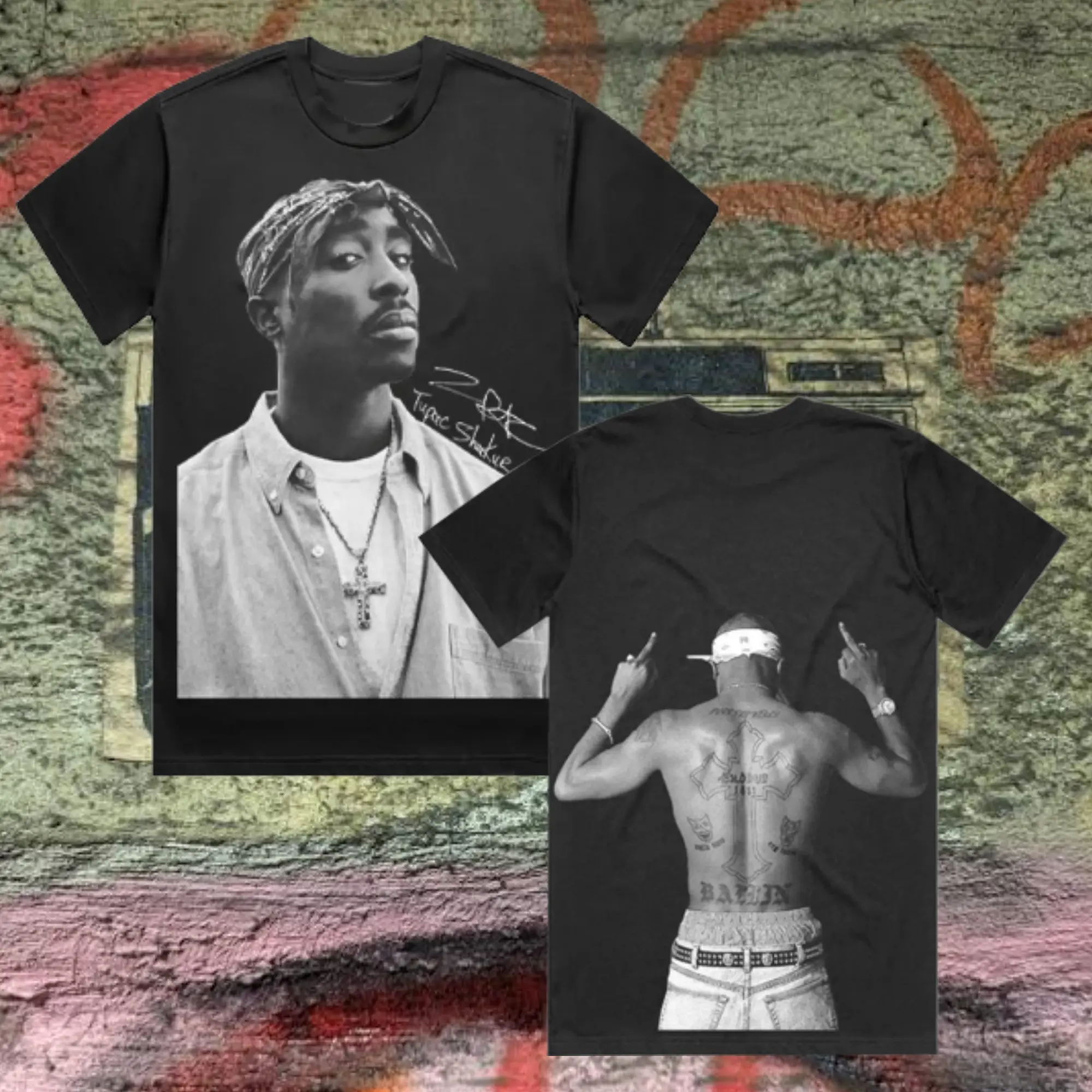 Tupac Shakur Double-Sided T-Shirt, Vintage Unisex HipHop Tee, Rap Legend Shirt, Fan Gift, Gift for Him