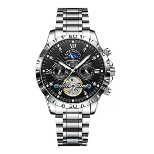 Rui Zhi Yuan High End Fully Automatic Skeleton Mechanical Watch Men Waterproof