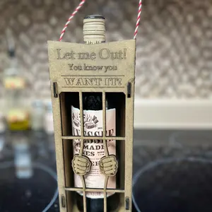 Handmade Wine Bottle Gift Box for Festive & Party Supplies