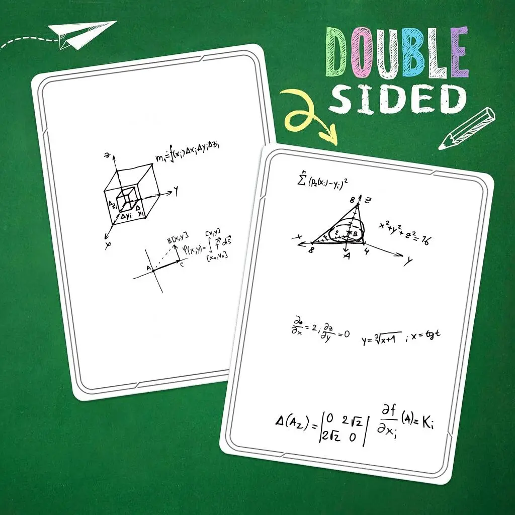 10-Pack Double Sided Reversible Dry Erase Boards, Portable Flexible White Dry Erase Sheets, Versatile Reusable Writable Blank Kids Drawing & Writing Boards for Students’ School, Office Use