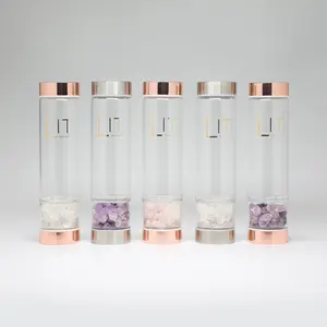 LIT From Within | Crystal Infused Glass Water Bottles
