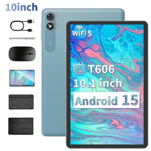 【Mothersdaygift】Relndoo Android 15 10.1 inch Tablet, 2.4G/5G WiFi, New Set with keyboard, Case, Mouse