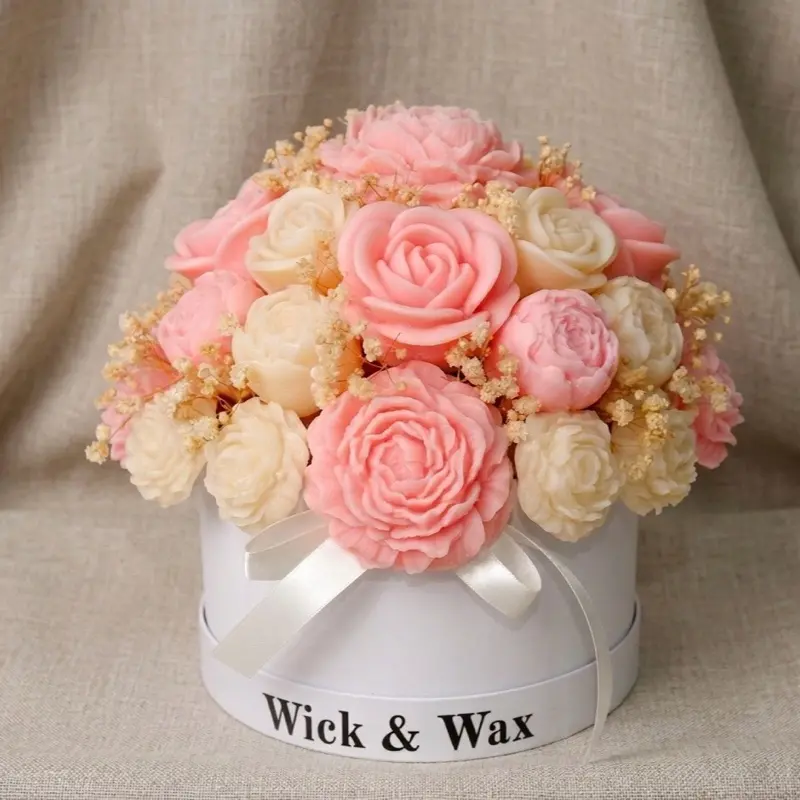 Fresh cut roses Scented Candle Bouquet Fresh cut roses Scented Candle Bouquet