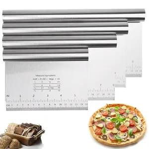 Stainless Steel Pastry Scraper with Scale Durable Kitchen Baking Tool for Flour Dough Cake, Perfect for Holidays Special Occasions Baking Utensils Supplies