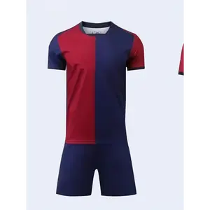 Outdoors 2pcs Barcelona Home Season Men'S Football Suit Barcelona Home Jersey Quick-drying Breathable Shorts Outdoor Sports Training Suit Sports Running Barcelona Home Jersey Adult Football Suit Top + Pants