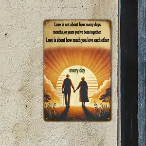 Charming8"x12"MetalSignforCouples-PerfectValentine'sDay&AnniversaryGift,VintageLoveDecorforBedroom,Waterproof&DustproofWallArt