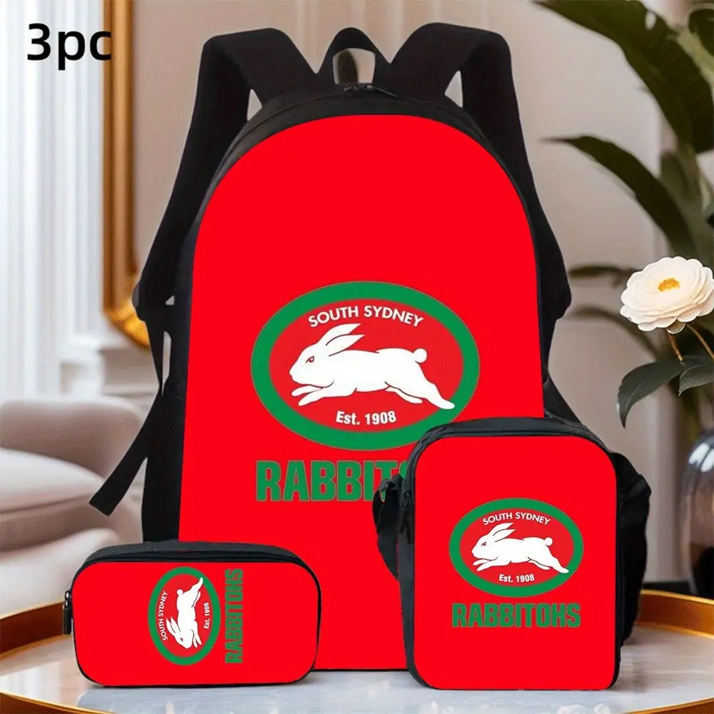 3-Piece Bold Logo Backpack Set with Lunch Box & Pencil Case, Durable Fabric School Bag for Kids & Teens with Adjustable Straps, Fits 15in Laptop, Durable Fabric Backpacks, Back To School Hauls, 3Pcs, Bold Logo Backpacks