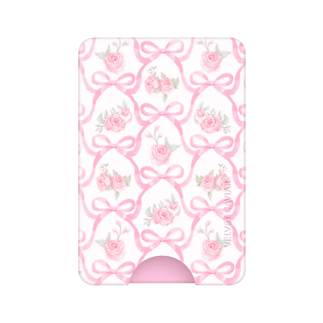Lovely Pink Bows MagSafe Wallet Slim Smartphone Case Magnetic Attachment for Cellphone Portable Card Holder Accessories