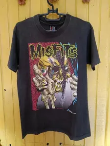 Rare Vintage 1990 Misfits Pushead Tour Graphic Unisex T-Shirt All Size