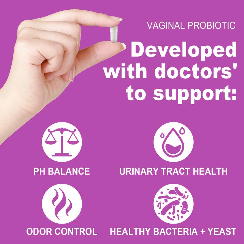 Probiotics for Women - pH Balance, Odor Control, Yeast Balance, Feminine Health - with Organic Prebiotics and Cranberry Extract