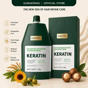 Peptide Keratin Hair Mask for Dry, Damaged & Frizzy Hair, Deep Conditioning Repair Treatment for Split Ends, Breakage, Smooth Shine & Soft Hair