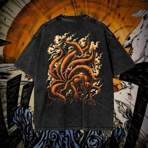 Naruto Kurama Vintage Oversized Lifting Shirt