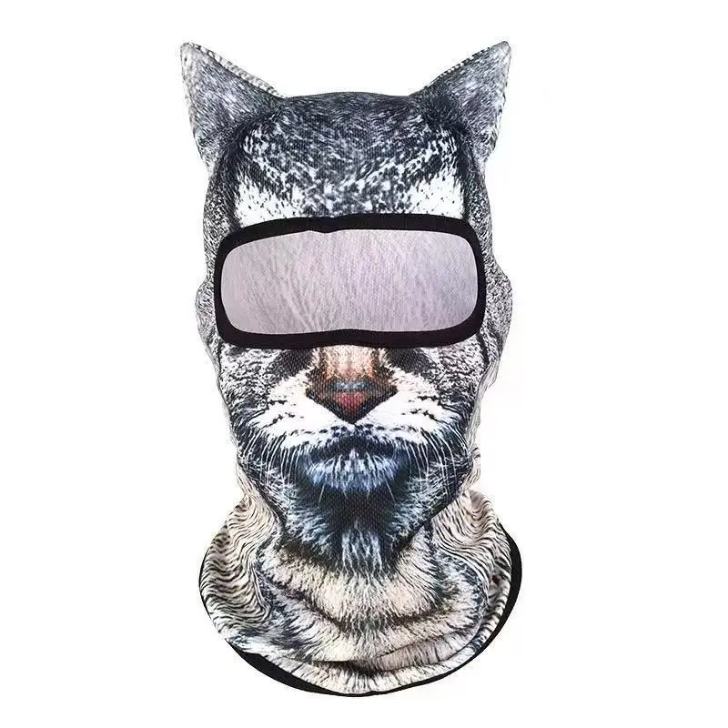 Unisex 3D Cat Ears Breathable Ski Balaclava Face Mask - Sporty Protective Gear for Skiing, Festivals, Outdoor Sports