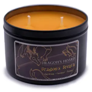 Dragon's Breath | 14oz Candle | Gardenia, Coconut, and Mango Scented | Dragon's Hoard