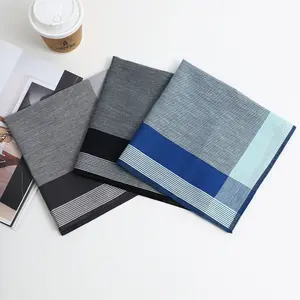 3 Packs of Men's Handkerchiefs, Cotton Yarn-Dyed Plaid Handkerchiefs, Soft and Comfortable Sweat-Wiping Handkerchiefs, Gentleman Flap Pocket Pants Squares, Groom's Gifts, Great Gifts, Wedding Supplies