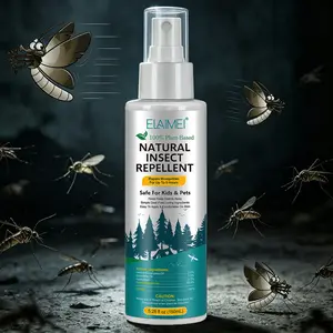 ELAIMEI 150ml Large-Capacity Mosquito Repellent Spray features a refreshing lemon scent and safe, non-irritating ingredients to repel mosquitoes and keep them at bay. Ideal for indoor and outdoor use, including outdoor activities.