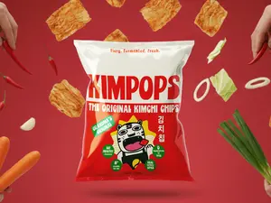 KIMPOPS, The Original Kimchi Chips, "Grandma's Original" 6-pack Box