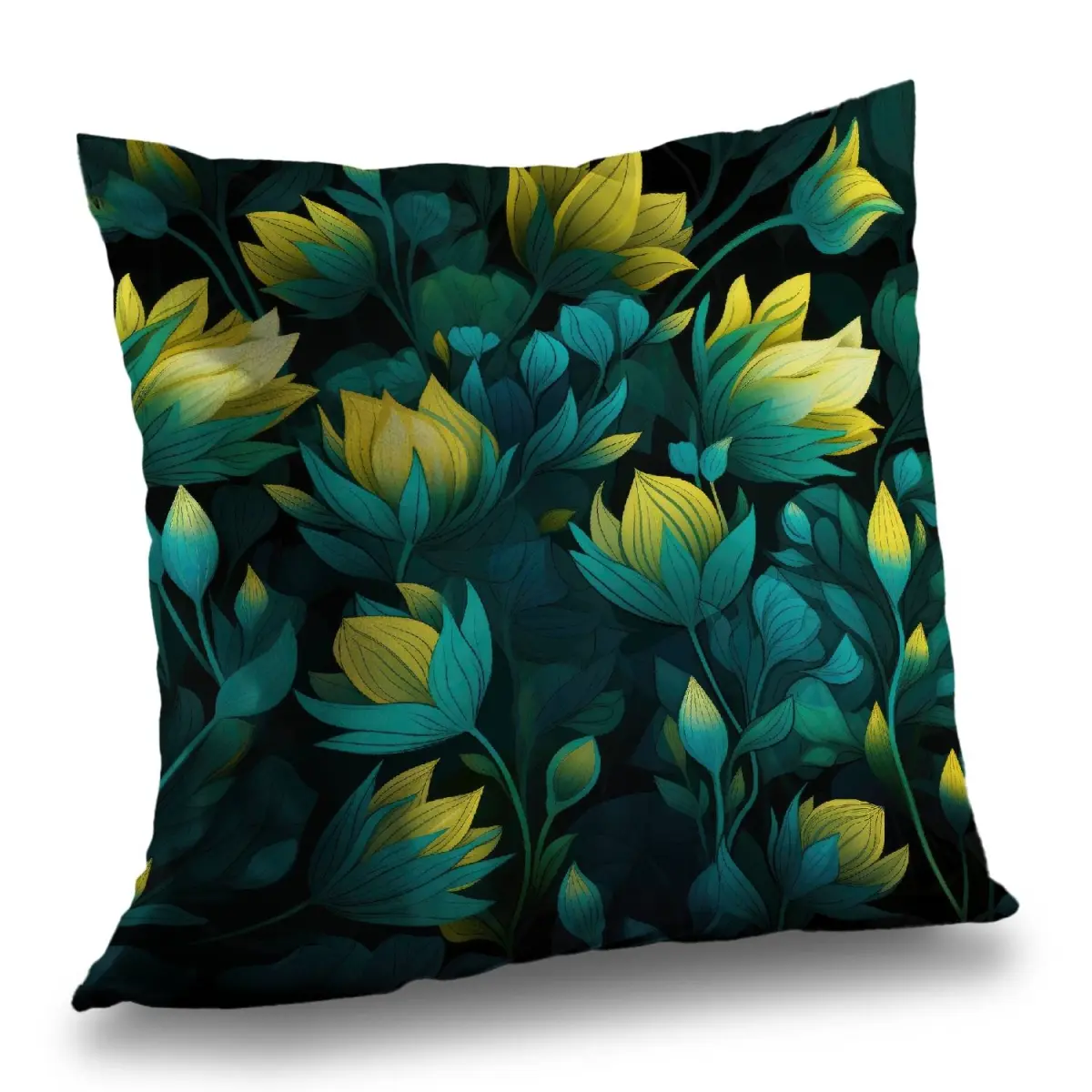 MWW C1PT2626VSY44U 26 x 26 in. Intense Bloom Green Polyester Twill Throw Pillow Insert - Home Decor