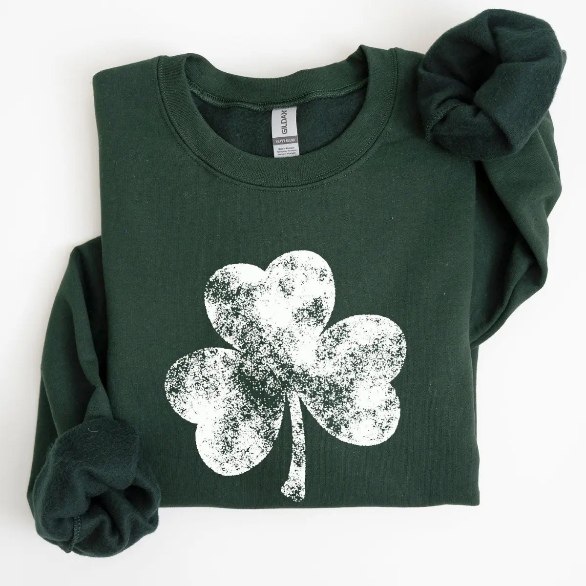 Vintage Shamrock Sweatshirt – St. Patrick's Day Retro Irish Crewneck, Lucky Clover Tee