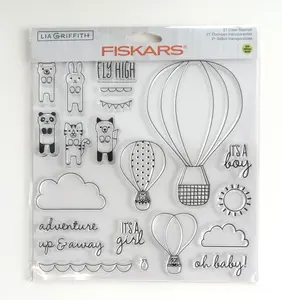 Fiskars Lia Griffith 8x8 Clear Stamps “Oh Baby” Crafting Set 127580‑1001