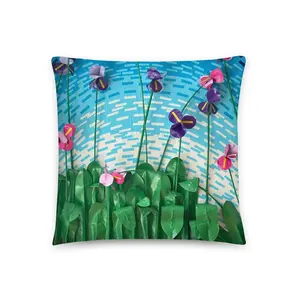 Flower Field Basic Pillow – Stylish Accent Cushion – Cozy Decorative Throw Pillow for Home & Bedroom