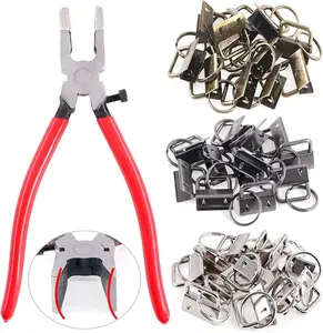40 count Key Fob Hardware 39 count 1 inch Keyfob Hardware Kit Key Fob Clamp with 1 count Key Fob Pliers Key Fob Tool for Faux Leather Wristlet  Crafts Key Chain