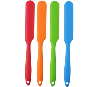 Silicone Spatula Set Heat Resistant Cake Cream Butter Spatulas Mixing Batter Scraper Flexible Baking Cooking Tool 4 Colors