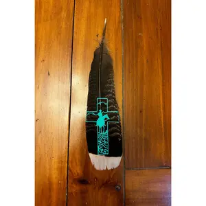 Custom Cowboy Cross Hat Feather