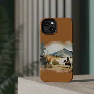 Watercolor Cowboy - Saddle Brown - Tough iPhone Case