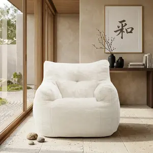 Ultra Soft Square Bean Bag Chair Cloud Memory Foam Filled Floor Sofa With Armrests Side Pockets Ergonomic Plush Lazy Lounge Chair For Adults Perfect For Living Room Bedroom Balcony Office Relaxing Reading Gaming Nap Use