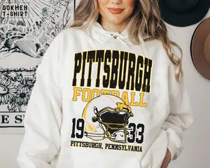 Vintage 90s Pittsburgh Football Comfort Colors Hoodie, Vintage Unisex Pittsburgh Crewneck Gift for Football Fan Pittsburgh Hoodie