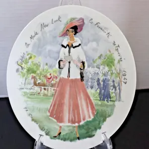 Sophie New Look Limoges Plate - Vintage 1947 Hand-Painted Porcelain