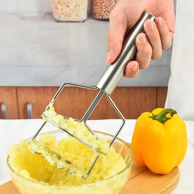 Durable Plastic Manual Potato Masher - User-Friendly Handheld Kitchen Gadget, Utensil for Sweet Potatoes, Fruits & Ingredients, Essential for Food Purees, Utensils