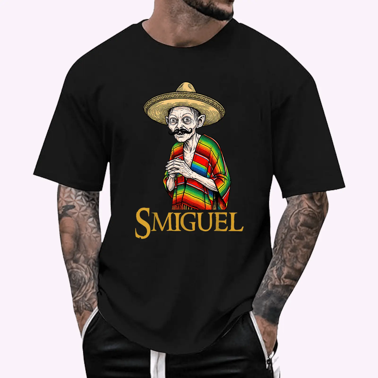 Smiguel Mexican Sombrero Funny Mexican Culture Mashup T-Shirt