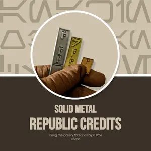 Solid metal credit set 6 piece gold, silver, and bronze credits
