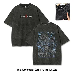 Bloodborne Game Vintage Tee 90s Graphic Tees Men's t Shirts Graphic Tee t Shirts Funny Graphic Tee Good Graphic Tees Men's Graphic Tees Streetwear Outfits Men Vacation Outfits Oversized Tshirt Men