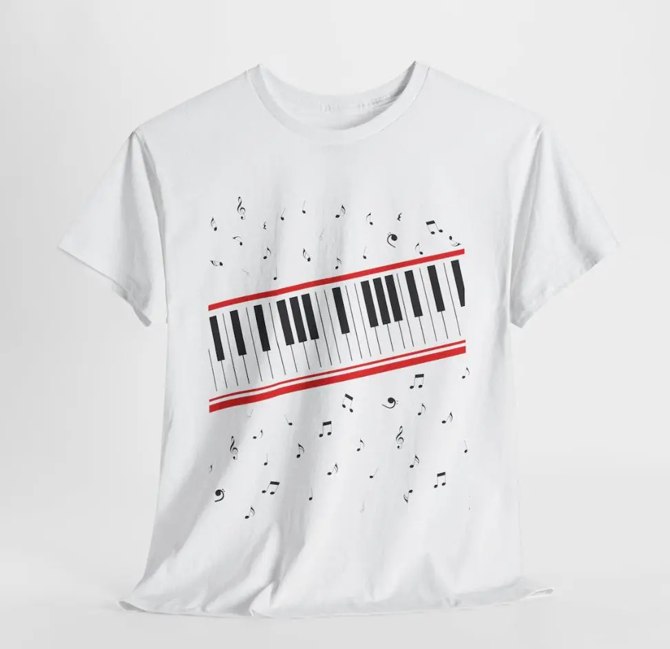 Michael Jackson Beat It T-Shirt, King of Pop MJ T-Shirt, Unisex Piano & Music Notes Graphic Shirt, Retro Music Fan Tee