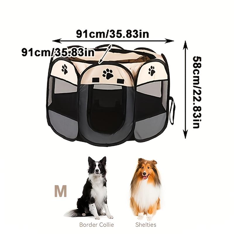 Large Indoor/Outdoor Portable Cat and Dog Puppy Cage, Easy To Store and Travel. Octagonal Pet Enclosure Pet Tent Oxford Scratch-Resistant Foldable Dog Crate Cat Whelping Dog Bed Cat Bed, Suitable for Travel and Camping Use