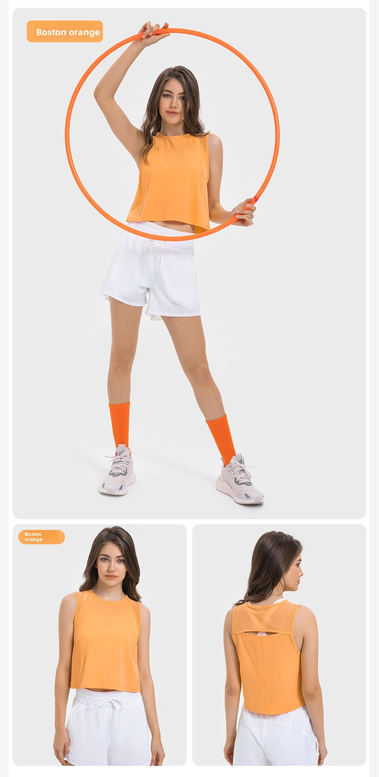 New Sleeveless Crop Tank Top, Sexy Hollow Out Design, Quick-Dry Breathable Yoga & Sports Casual Wear