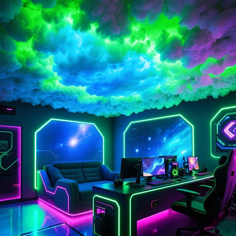 2025 New Upgraded Cloud Light For Gaming Room, Office, Hotel, Party Ceiling Or Wall Decoration, Music Synchronization With Color Changing Function